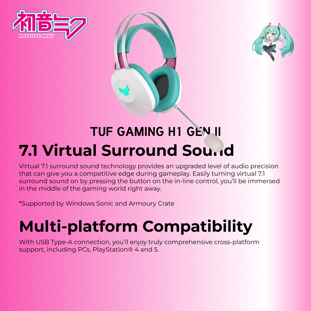 TUF Gaming H1 Gen II Hatsune Miku Edition